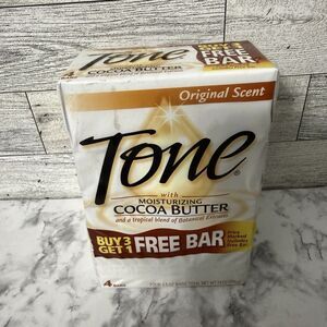 Four Tone Bar Soap Cocoa Butter 3.5oz Bars Original Scent Packaging NOS Vintage